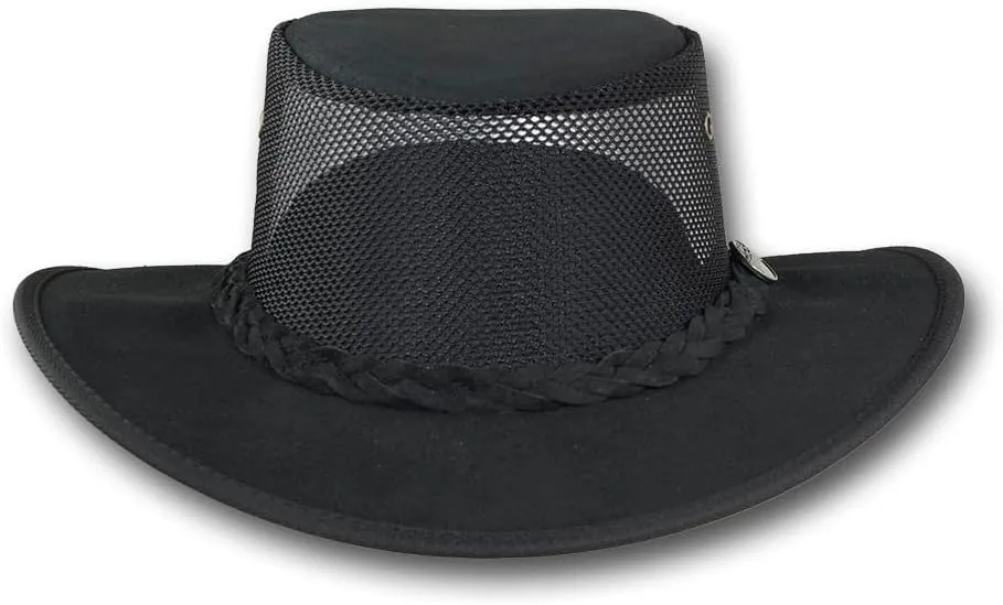 Foldaway Cattle Suede Cooler Leather Hat - Item 1064