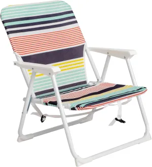 Folding Beach Chair,Portable Backpack Foldable Camping Chair with Wooden Armrests,Outdoor Lightweight Camping Chair,Iron Frame Backpack Beach Reclining Chair (Multi-Color)