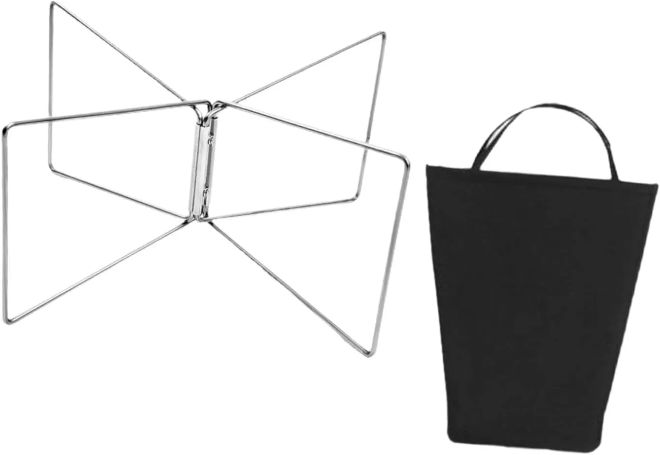 Folding Cooler Stand Ice Box Holder Metal Sturdy Universal Luggage Rack Stainless Steel for Picnic Hiking Camping Fishing BBQ