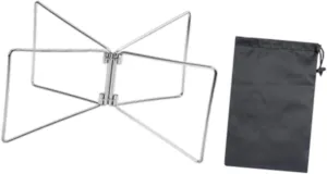 Folding Cooler Stand Ice Box Stand for Hiking BBQ Cooking with Carry Bag Portable Sturdy Versatile Compact Steel Material