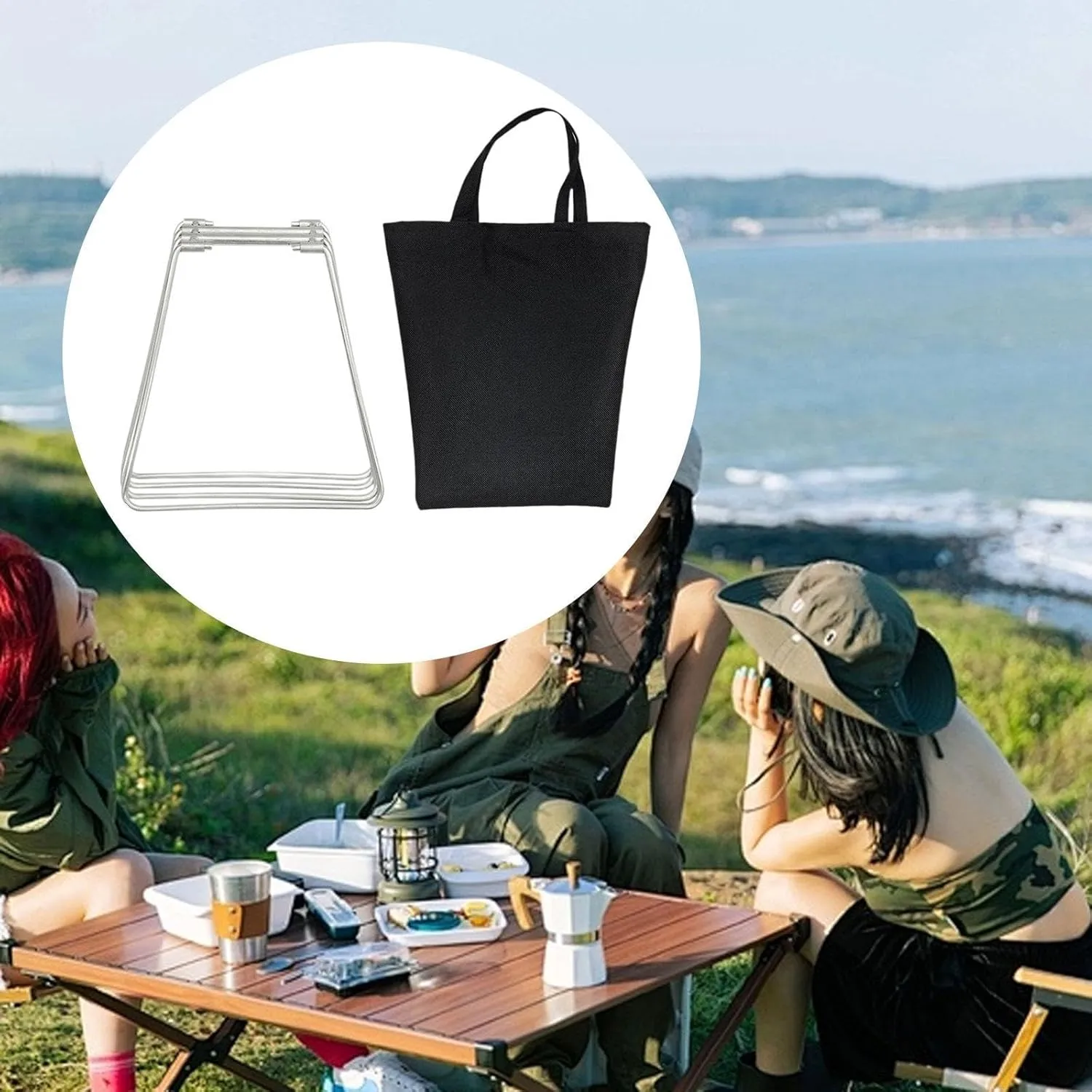 Folding Cooler Stand Stand Rack Foldable Stainless Steel Heavy Duty Luggage Rack Ice Box Holder for Travel Hiking BBQ Picnic