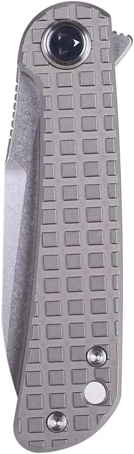 Folding Knife with VG10 Blade Clip Point Blade and Titanium Handle for Outdoor, Indoor, Camping, Hunting, Tactical, EDC Survival