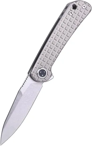 Folding Knife with VG10 Blade Clip Point Blade and Titanium Handle for Outdoor, Indoor, Camping, Hunting, Tactical, EDC Survival