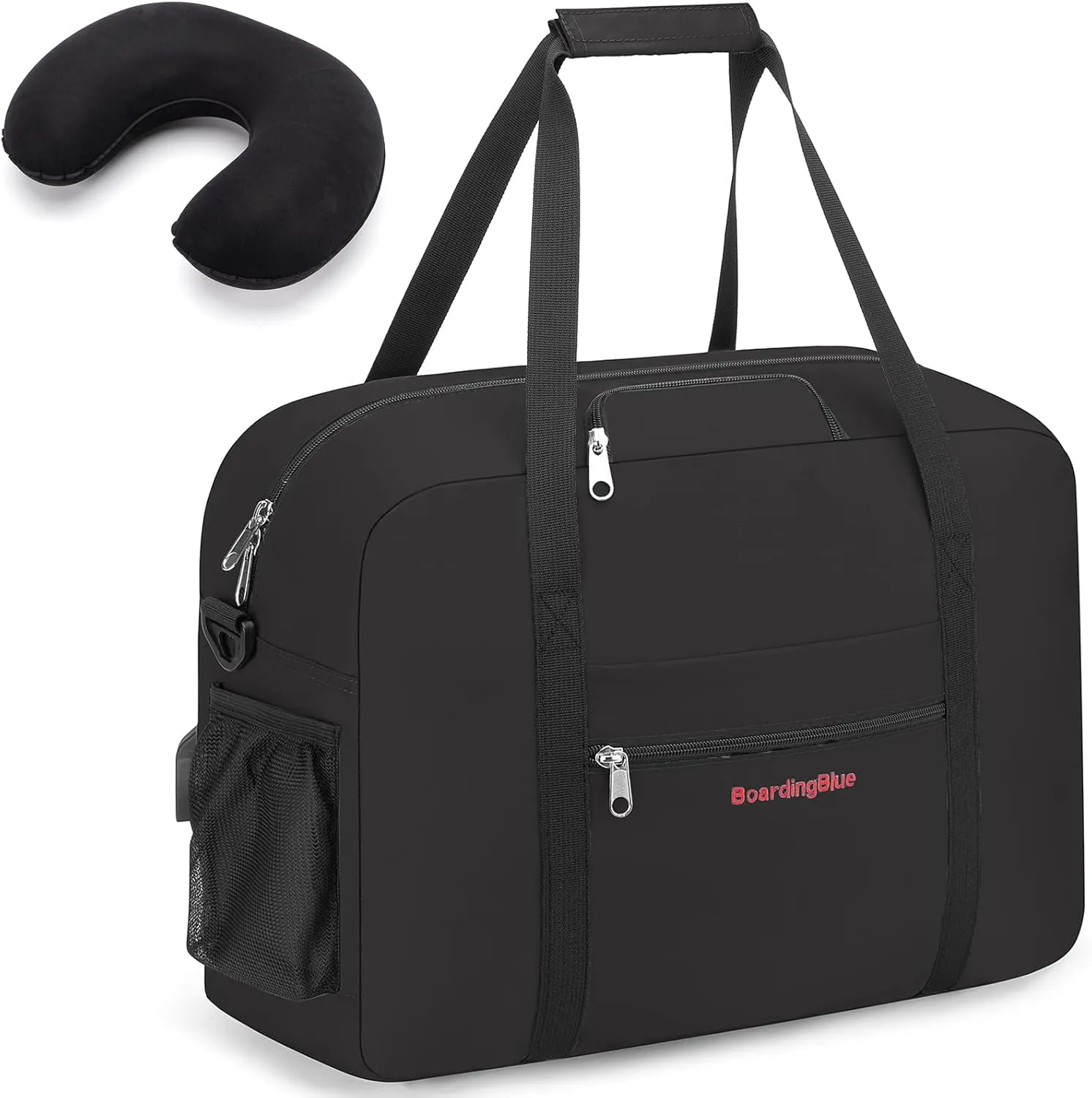 For Allegiant Spirits American Alirlinea 16X14X7 Inches Personal Item Under Seat Duffel Bag With Air Pillow And USB Port(Black)