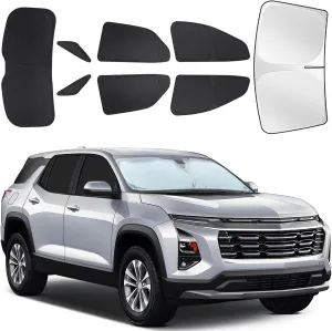 for Chevrolet Equinox 2018-2025 Car Window Shades, 8pcs Privacy Sun Shade Set for Front Windshield Side and Rear Windows, Full Window Covers Keeps Vehicle Cool for Camping Napping