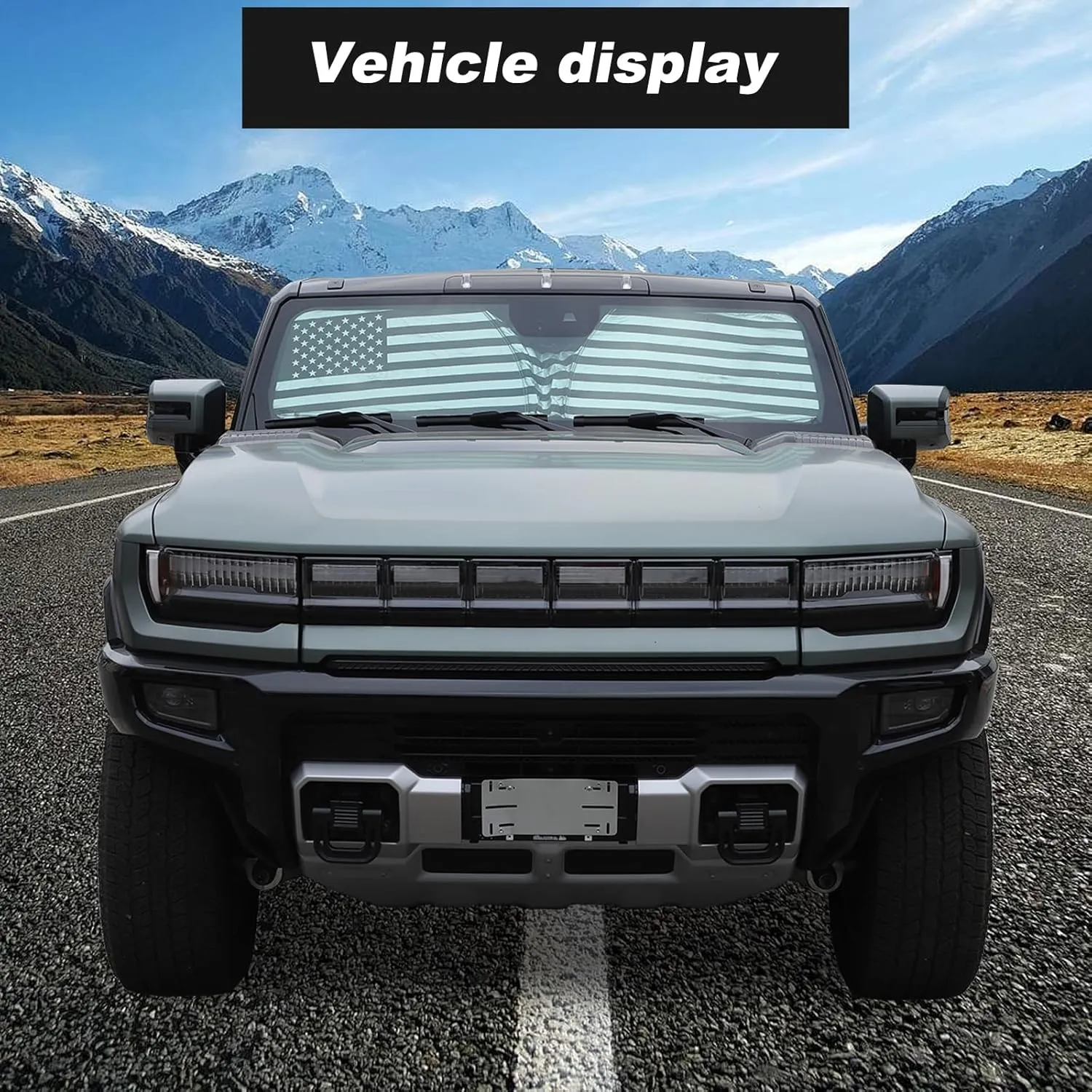 for Hummer EV Accessories 4 Piece Sunshade Roof 1 Piece Front Windshield Sunshade,Compatible with Hummer EV 2024 2025  Sunshade Windshield and Sunroof,Foldable Car Sun Shade Blocks Sun Rays (E, 1:1)