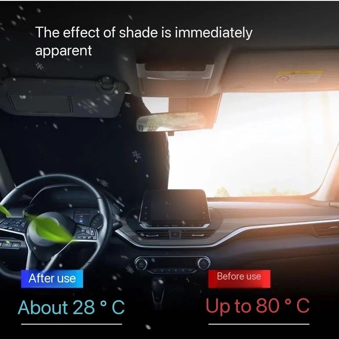 for Mazda Biante 2008-2018,Car Windshield Sun Shade Foldable Automotive Visor Blocks UV Rays/Heat Keep Interior Cool Sun Screen with Logo Emblem Summer Accessories,S