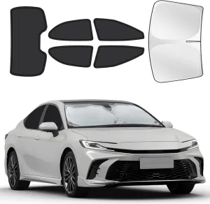 for Toyota Camry 2018-2024 Car Window Shades, 8pcs Privacy Sun Shade Set for Front Windshield Side and Rear Windows, Full Window Covers Keeps Vehicle Cool for Camping Napping