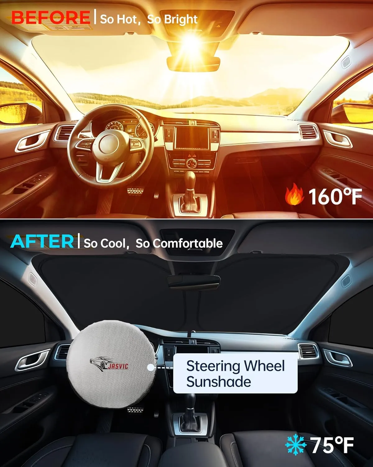 for Toyota Camry 2018-2024 Car Window Shades, 8pcs Privacy Sun Shade Set for Front Windshield Side and Rear Windows, Full Window Covers Keeps Vehicle Cool for Camping Napping