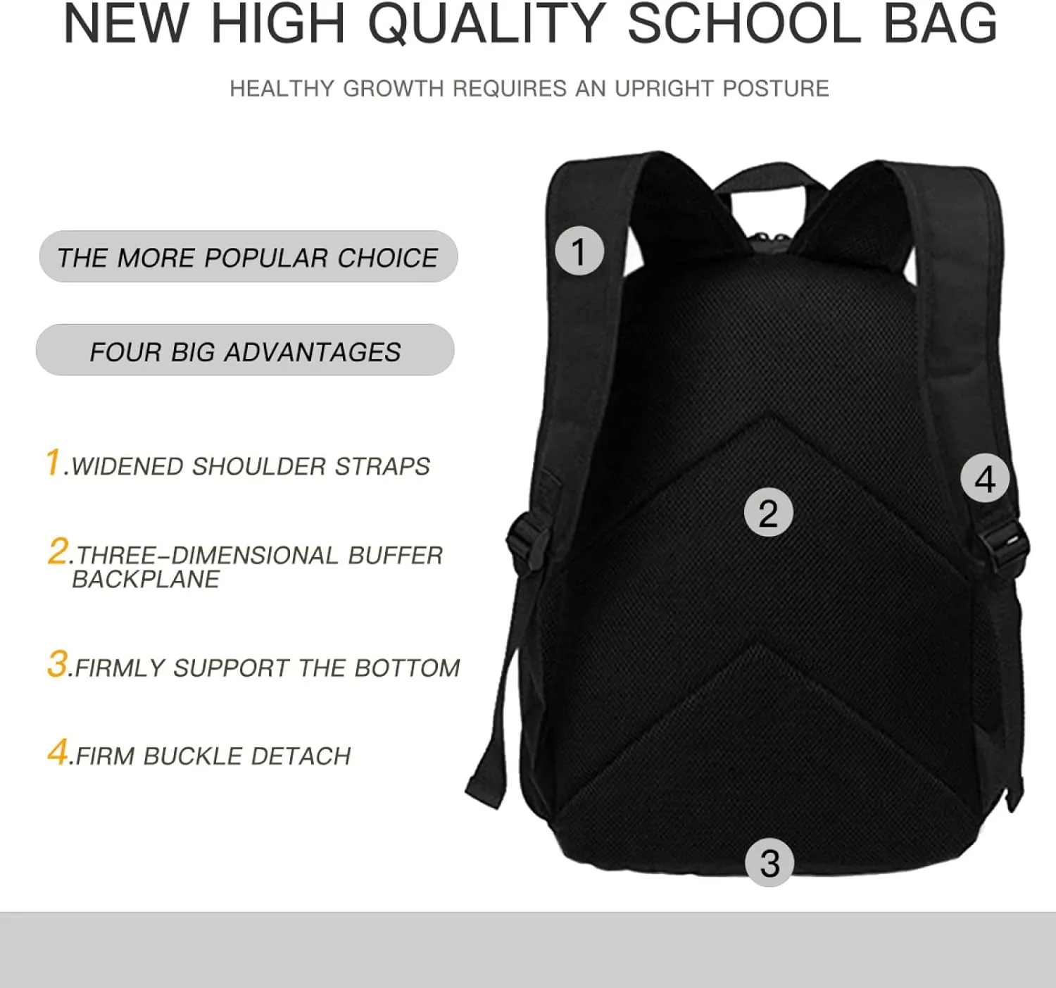 Frog Backpack, Simple and Aesthetic Bookbag for Women & Men, Lightweight Adjustable Black Backpack for Travel Outdoor Sports, Large Capacity Laptop Bag for Business Office
