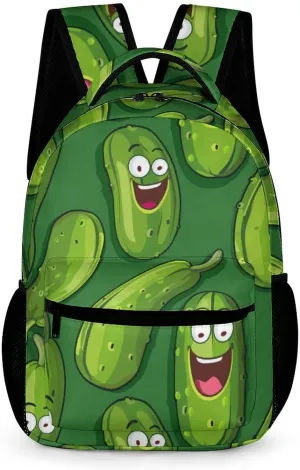 Funny Cucumber Printed Travel Backpack Lightweight Daypack Shoulder Bag for Men Women Travel Camping