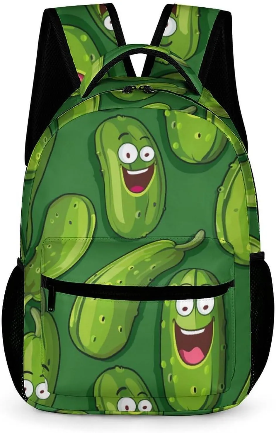Funny Cucumber Printed Travel Backpack Lightweight Daypack Shoulder Bag for Men Women Travel Camping