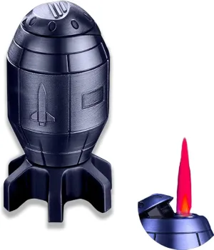 Funny Torch Lighter, Refillable Jet Lighters, Unique Gifts for Men, Halloween Candle Camping BBQ(No Butane Fuel) (Blue)