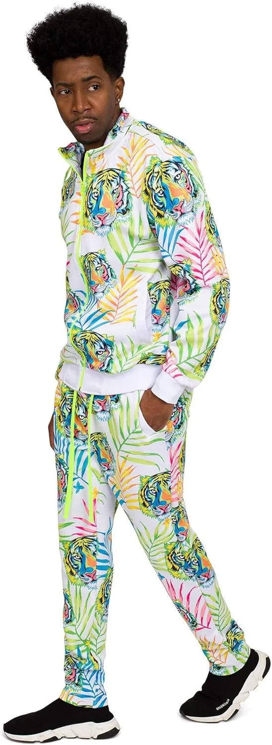 G-Style USA Men's Tiger Pattern Tracksuit Sets