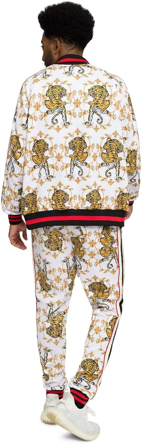 G-Style USA Men's Tiger Pattern Tracksuit Sets