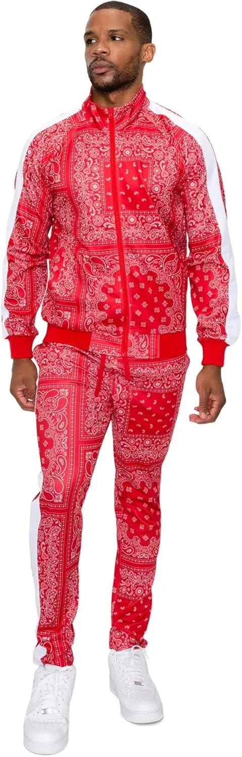G-Style USA Men's Tiger Pattern Tracksuit Sets