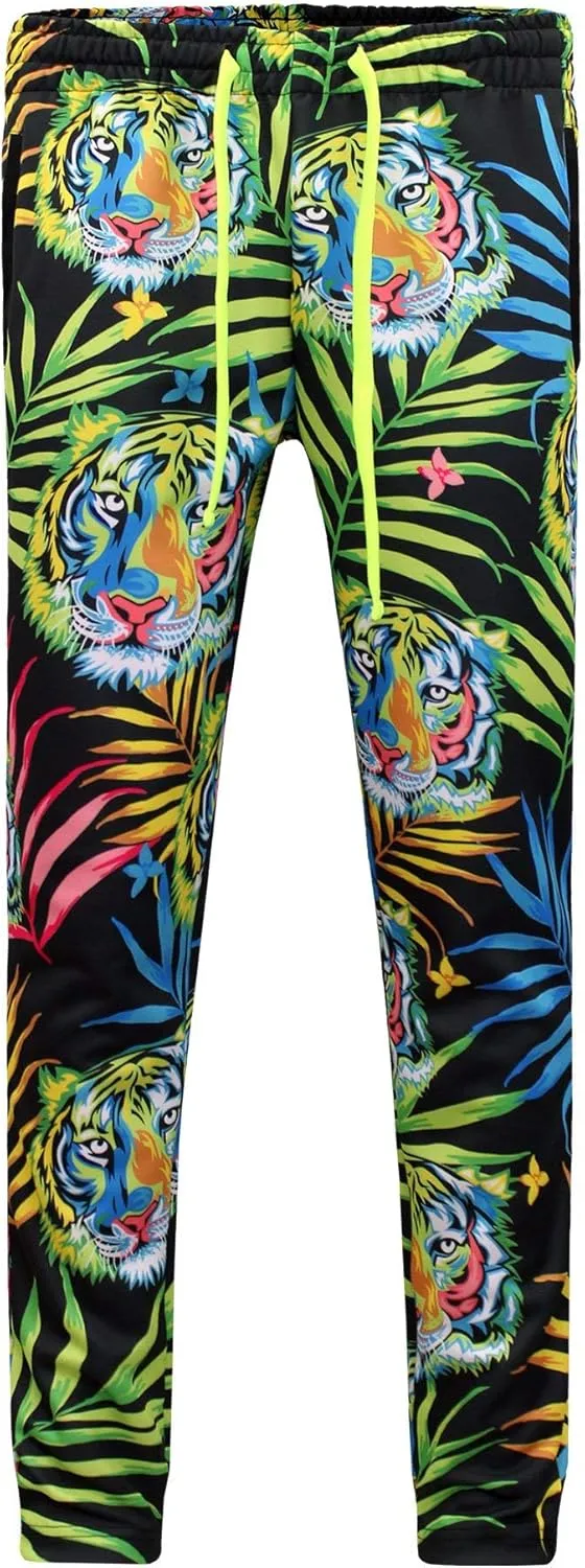 G-Style USA Men's Tiger Pattern Tracksuit Sets