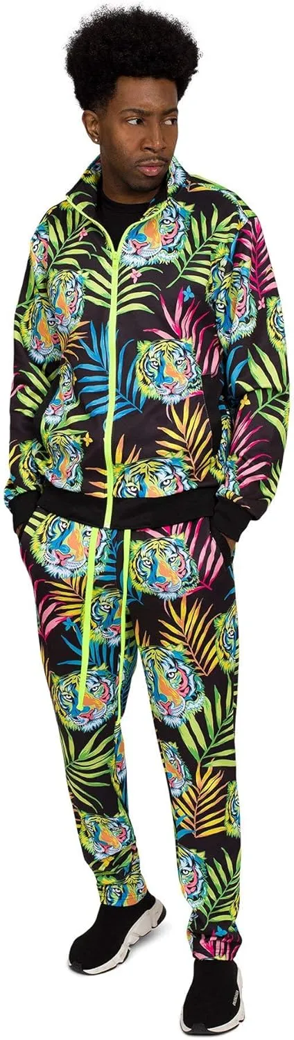 G-Style USA Men's Tiger Pattern Tracksuit Sets