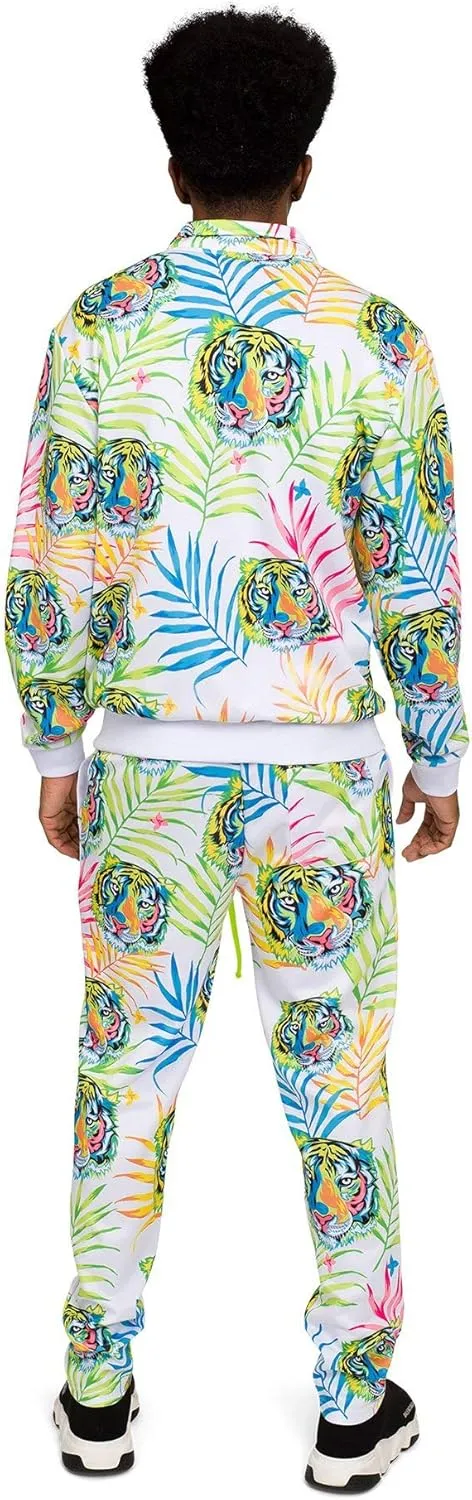 G-Style USA Men's Tiger Pattern Tracksuit Sets
