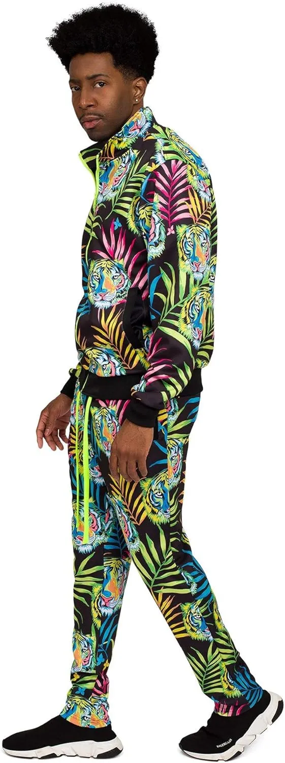 G-Style USA Men's Tiger Pattern Tracksuit Sets