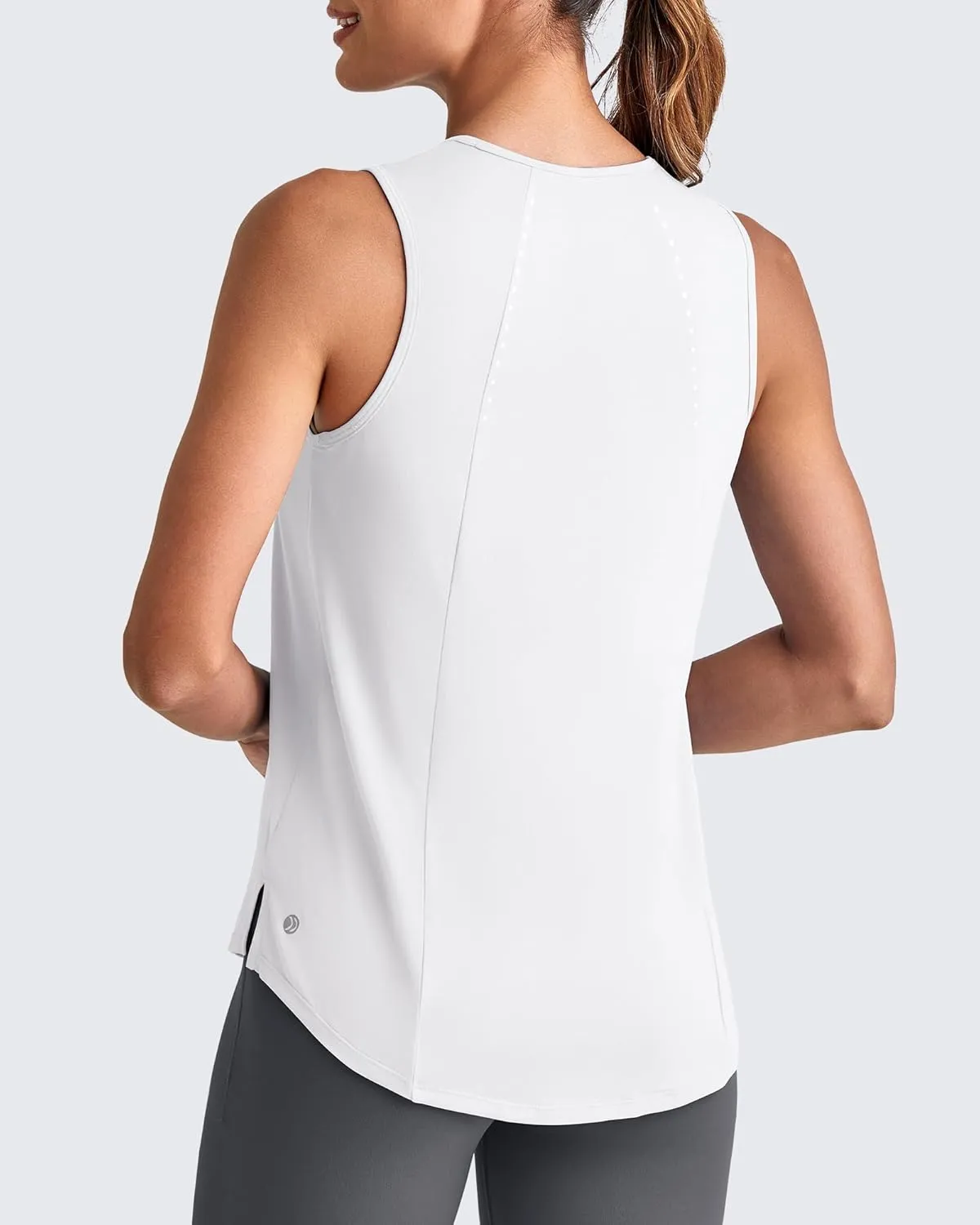 G4Free Lightweight Workout Tank Tops for Women High Neck Athletic Long Tanks Sleeveless Summer Running Gym Shirts