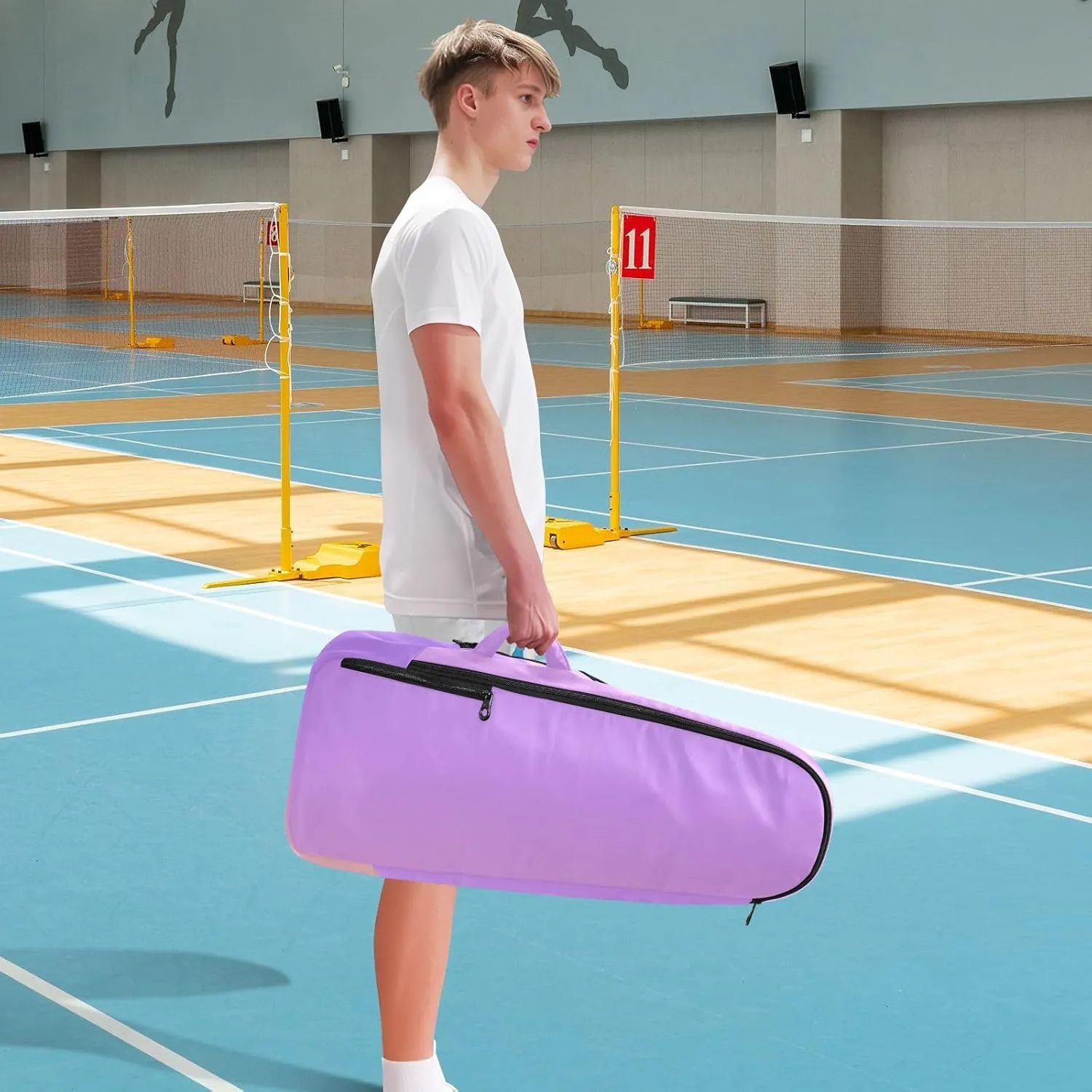 GAIGEO Racket Bag, Multiple Storage Compartments, Foldable Racket Pocket