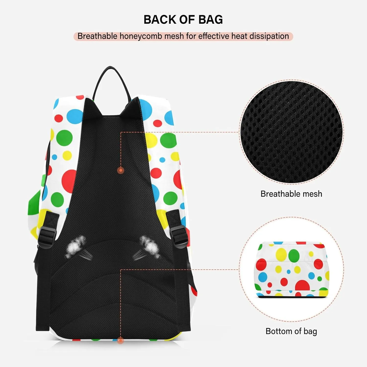 GAIGEO Racket Bag, Multiple Storage Compartments, Foldable Racket Pocket