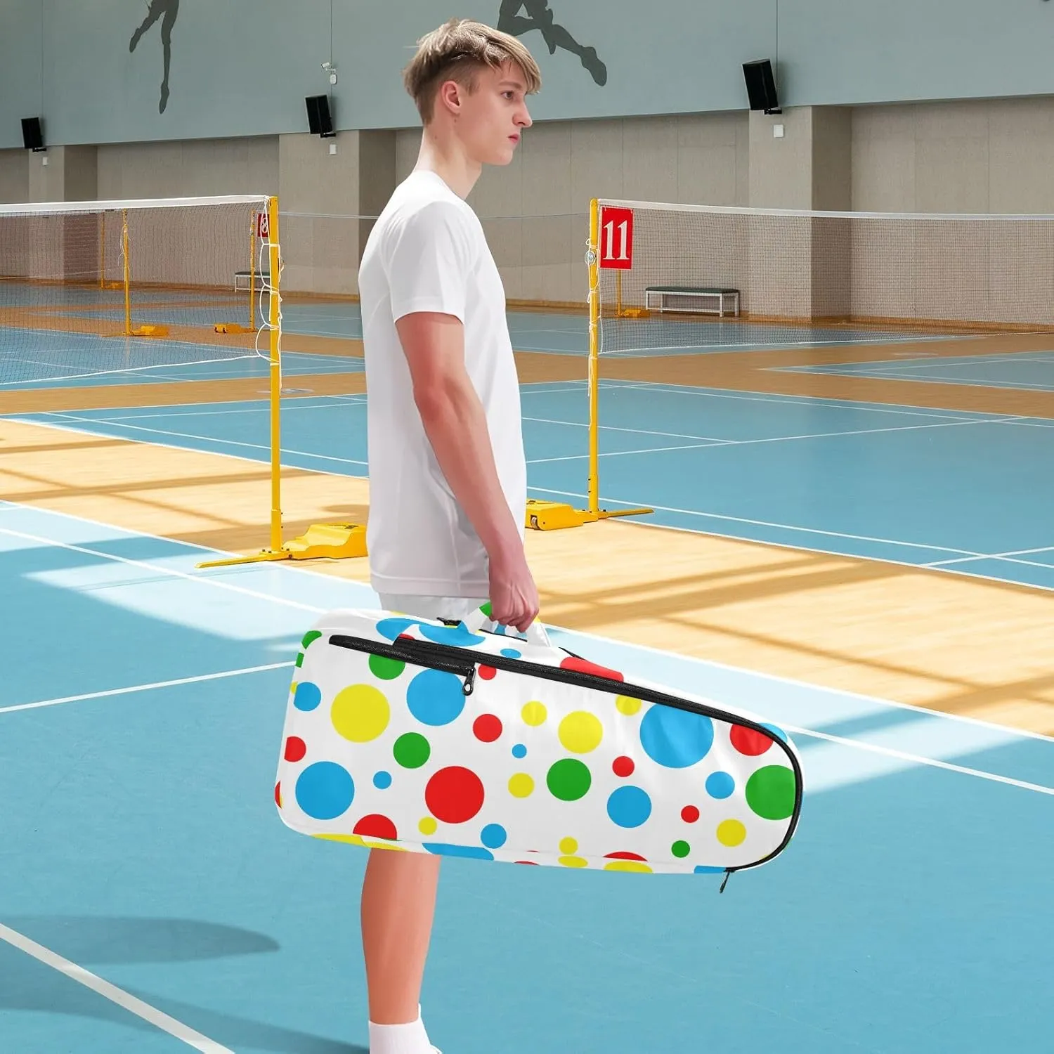GAIGEO Racket Bag, Multiple Storage Compartments, Foldable Racket Pocket