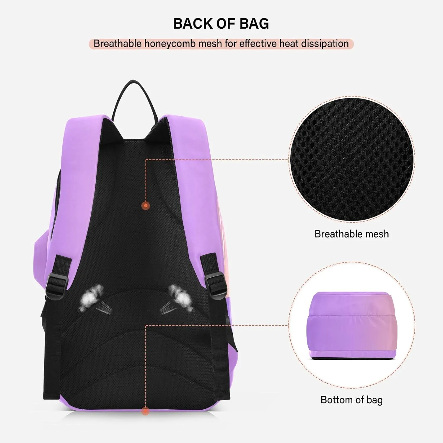 GAIGEO Racket Bag, Multiple Storage Compartments, Foldable Racket Pocket