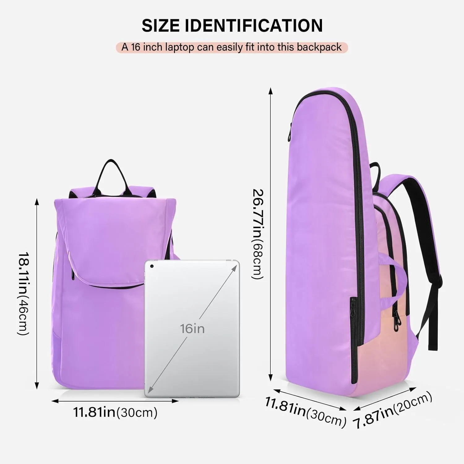 GAIGEO Racket Bag, Multiple Storage Compartments, Foldable Racket Pocket
