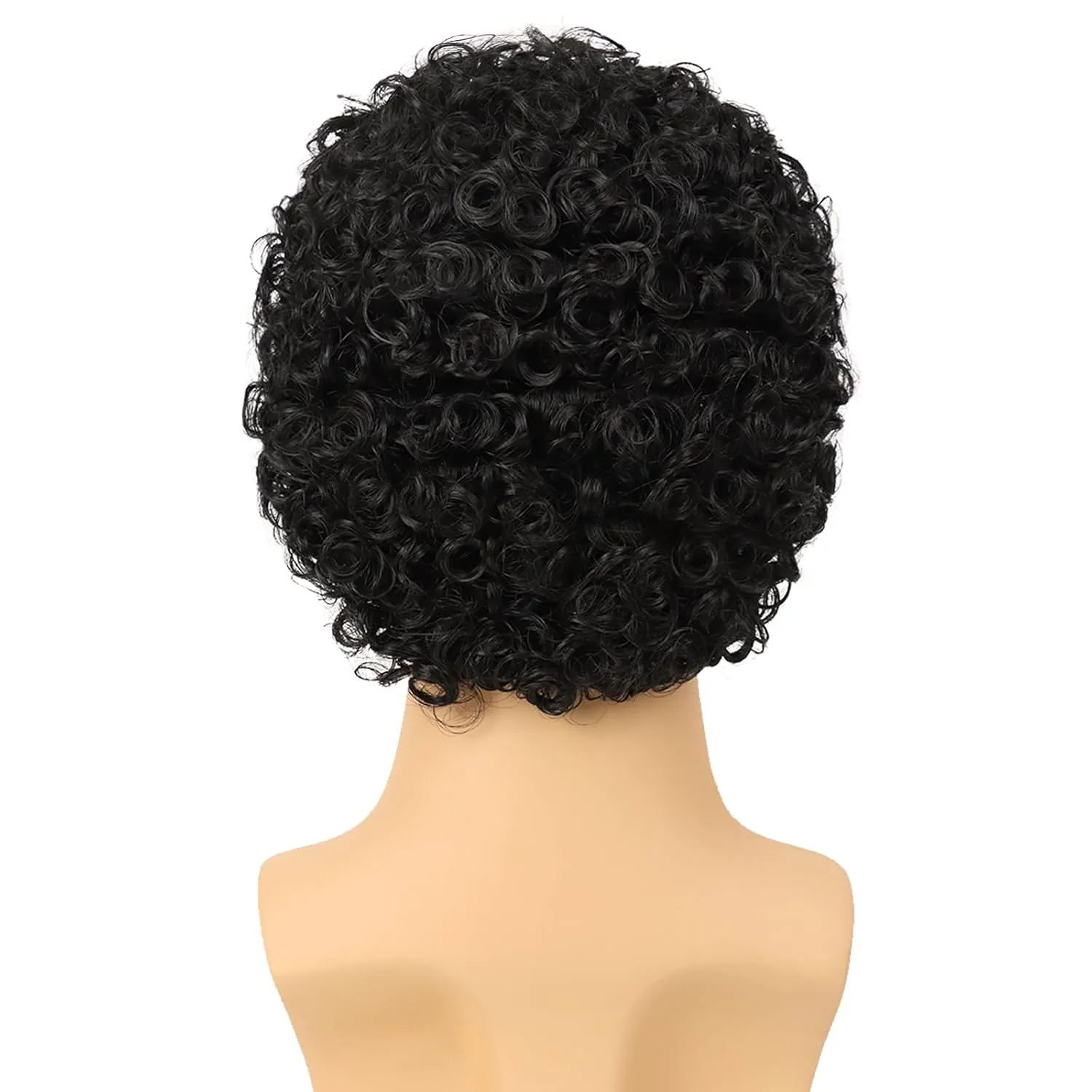 G&T Wig Mens Short Afro Curly Wig for Male 70s 80s Disco Wig Guy Rocker Wig Halloween Cosplay Funny Wigs for Daily Party Costume（1B）