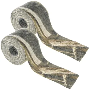 GEAR AID Camo Form Self-Cling and Reusable Fabric Camouflage Wrap, Adds Grip and Shield Hands from Hot or Cold Surfaces to Protect You and Your Equipment, Realtree Edge, 2” x 144” Roll, 2 Pack
