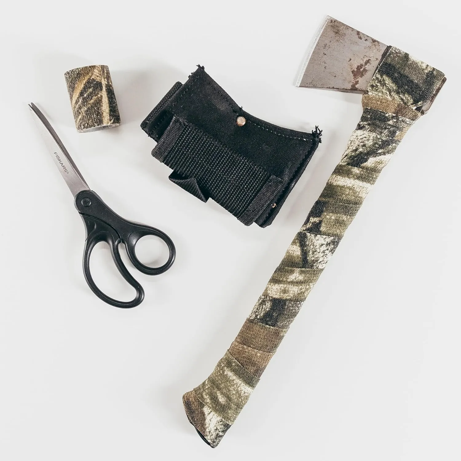 GEAR AID Camo Form Self-Cling and Reusable Fabric Camouflage Wrap, Adds Grip and Shield Hands from Hot or Cold Surfaces to Protect You and Your Equipment, Realtree Edge, 2” x 144” Roll, 2 Pack