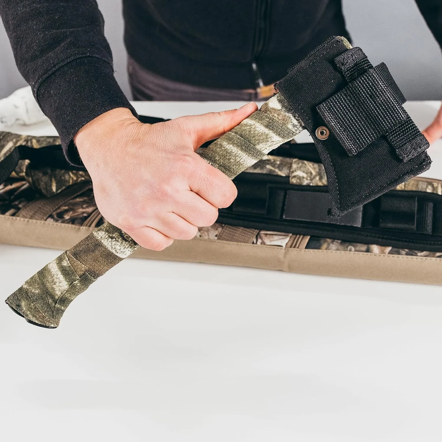 GEAR AID Camo Form Self-Cling and Reusable Fabric Camouflage Wrap, Adds Grip and Shield Hands from Hot or Cold Surfaces to Protect You and Your Equipment, Realtree Edge, 2” x 144” Roll, 2 Pack