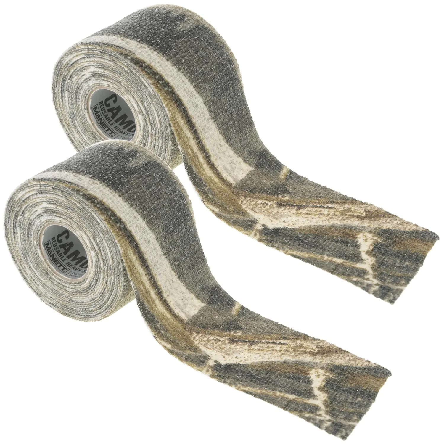 GEAR AID Camo Form Self-Cling and Reusable Fabric Camouflage Wrap, Adds Grip and Shield Hands from Hot or Cold Surfaces to Protect You and Your Equipment, Realtree Edge, 2” x 144” Roll, 2 Pack