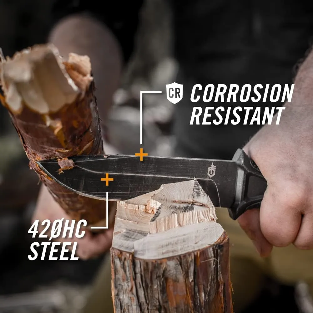 Gerber Gear StrongArm - Fixed Blade, Full Tang Knife - Camping Knife with Multiple Carry Options - Coyote Brown, Plain Edge