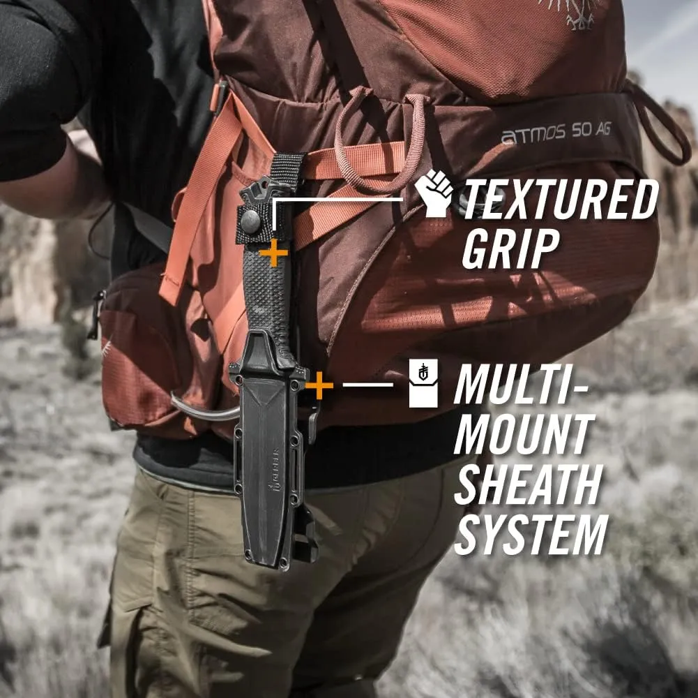 Gerber Gear StrongArm - Fixed Blade, Full Tang Knife - Camping Knife with Multiple Carry Options - Coyote Brown, Plain Edge
