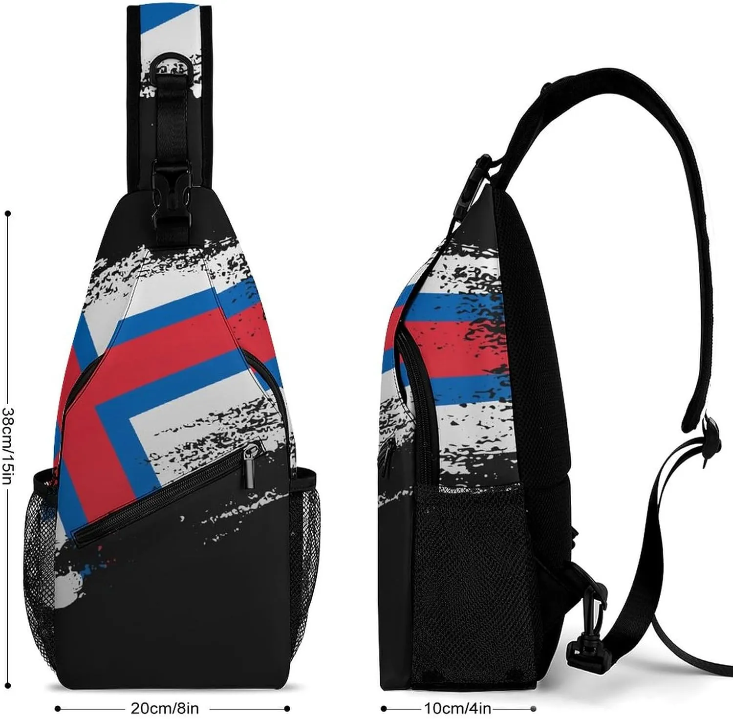 Ghana Flag Patriotic Sling Bag Crossbody Chest Bag Shoulder Bag For Travel Hiking Cycling Camping