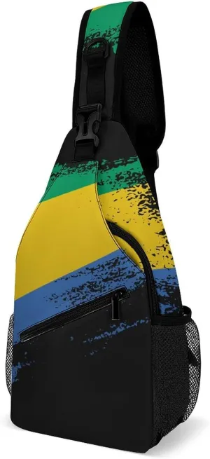 Ghana Flag Patriotic Sling Bag Crossbody Chest Bag Shoulder Bag For Travel Hiking Cycling Camping