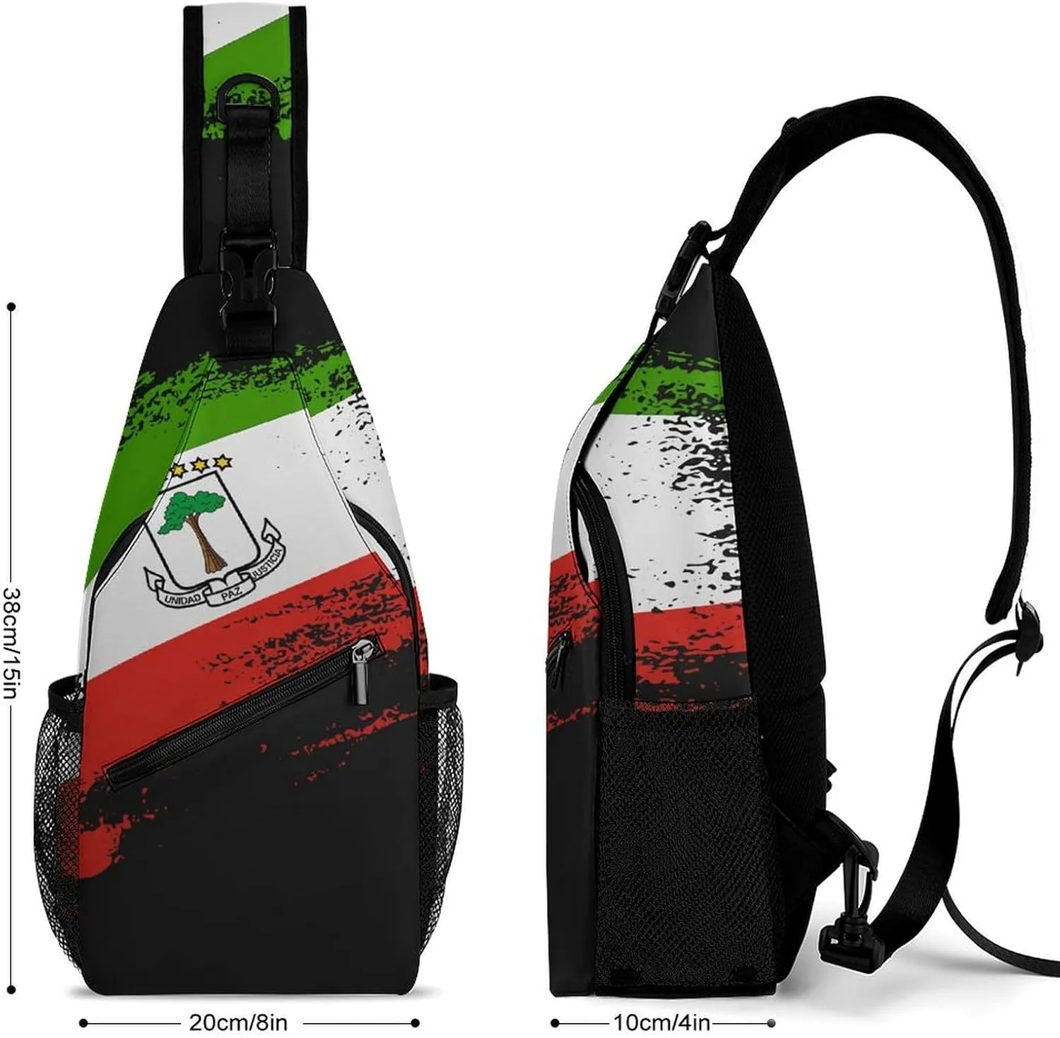 Ghana Flag Patriotic Sling Bag Crossbody Chest Bag Shoulder Bag For Travel Hiking Cycling Camping
