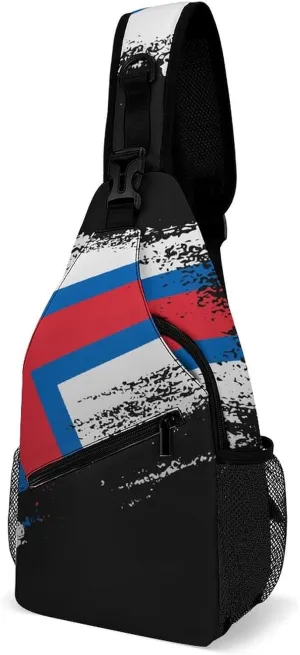 Ghana Flag Patriotic Sling Bag Crossbody Chest Bag Shoulder Bag For Travel Hiking Cycling Camping