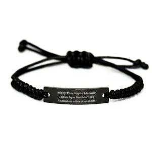 Gifts from Friends, Funny Administrative Assistant Rope Bracelet, Inspirational Quote for Dad's Special Day, Gifts for Him, Father's Day Unique Gifts for Administrative Assistant