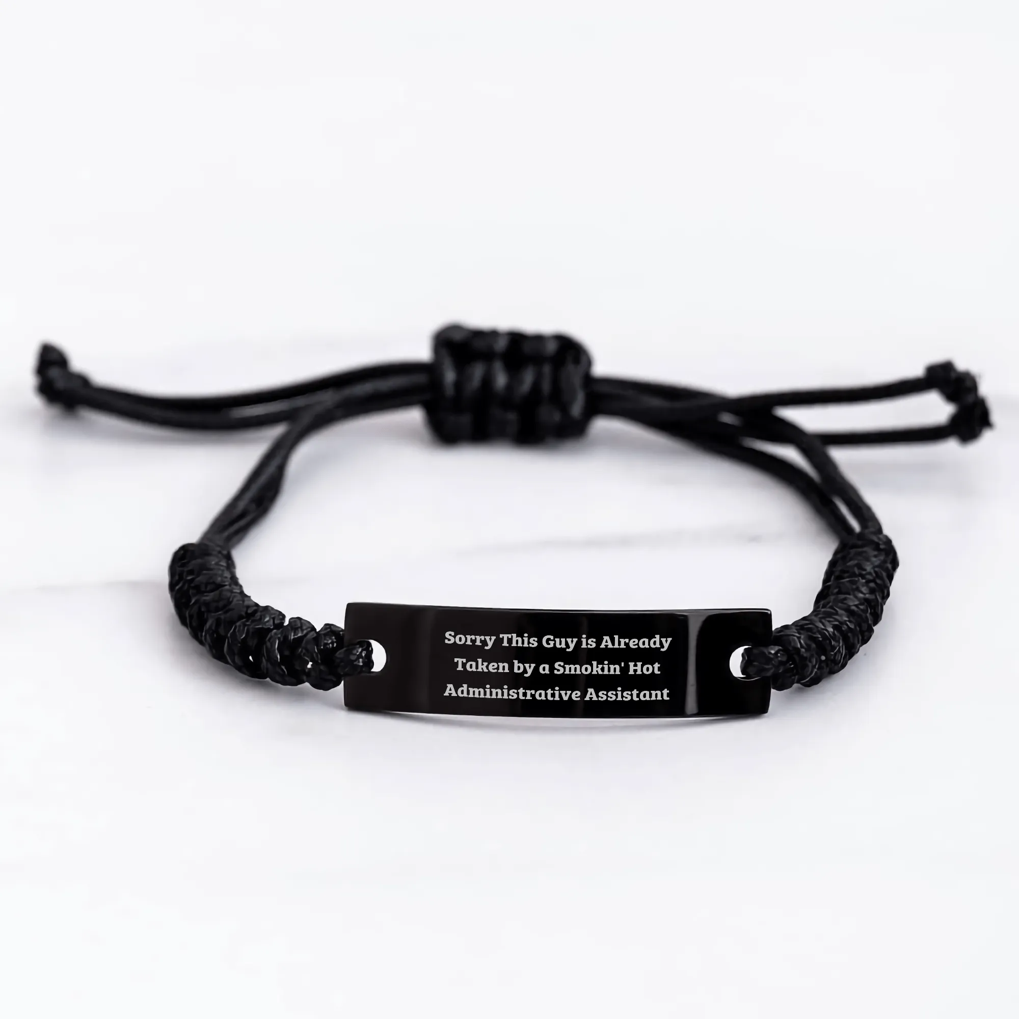 Gifts from Friends, Funny Administrative Assistant Rope Bracelet, Inspirational Quote for Dad's Special Day, Gifts for Him, Father's Day Unique Gifts for Administrative Assistant
