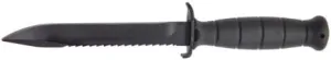 Glock Field Knife Fixed Blade Black Plain Root Saw 6.5" Polymer