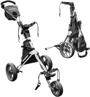 Golf Push Cart 3 Wheel, Folding Golf Cart with Foot Brake,Cooler Bag, Umbrella Holder, Cup Holder, Storage Compartment