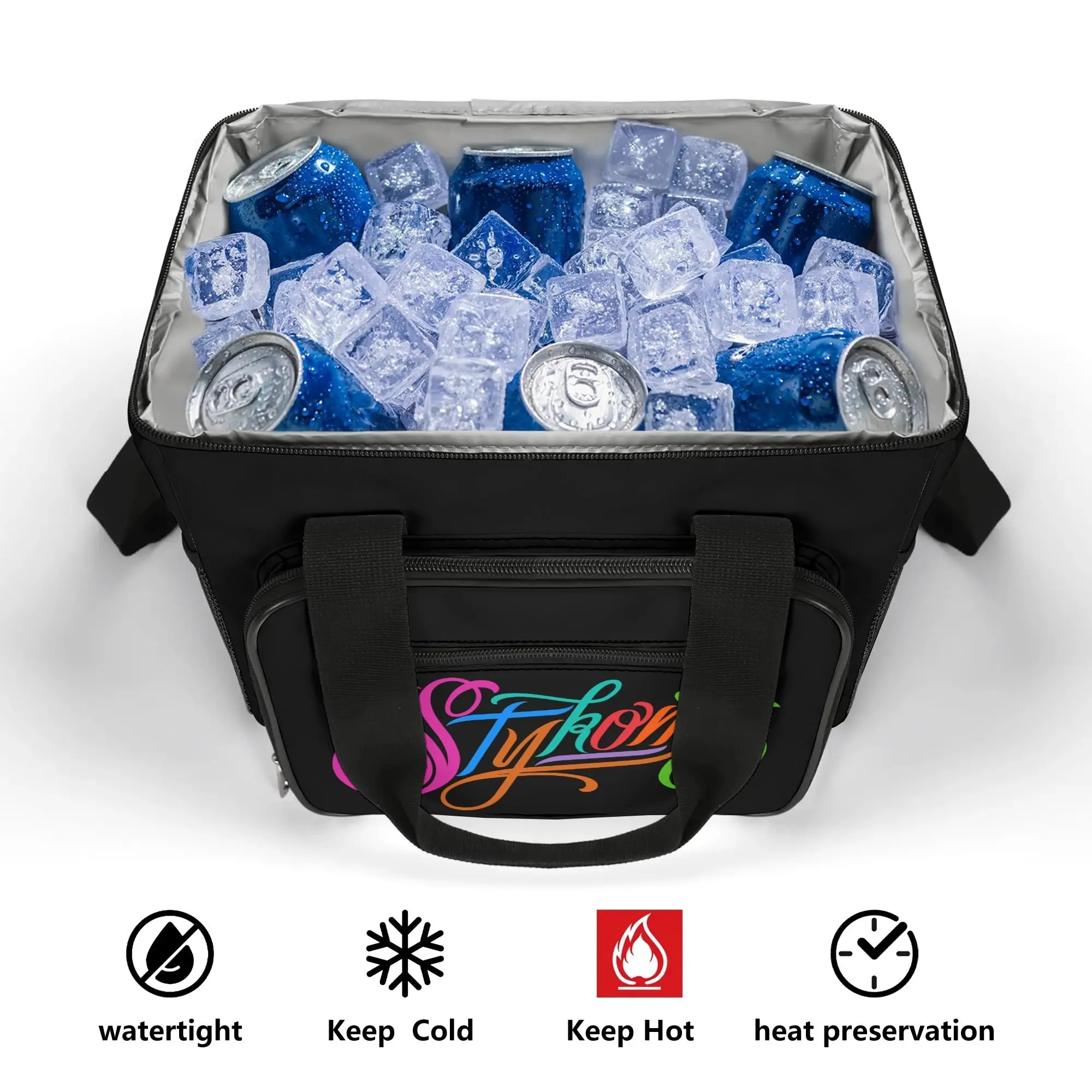Graffiti Lunch Bag Picnic Bag feat Candy Scriptkonz on Black