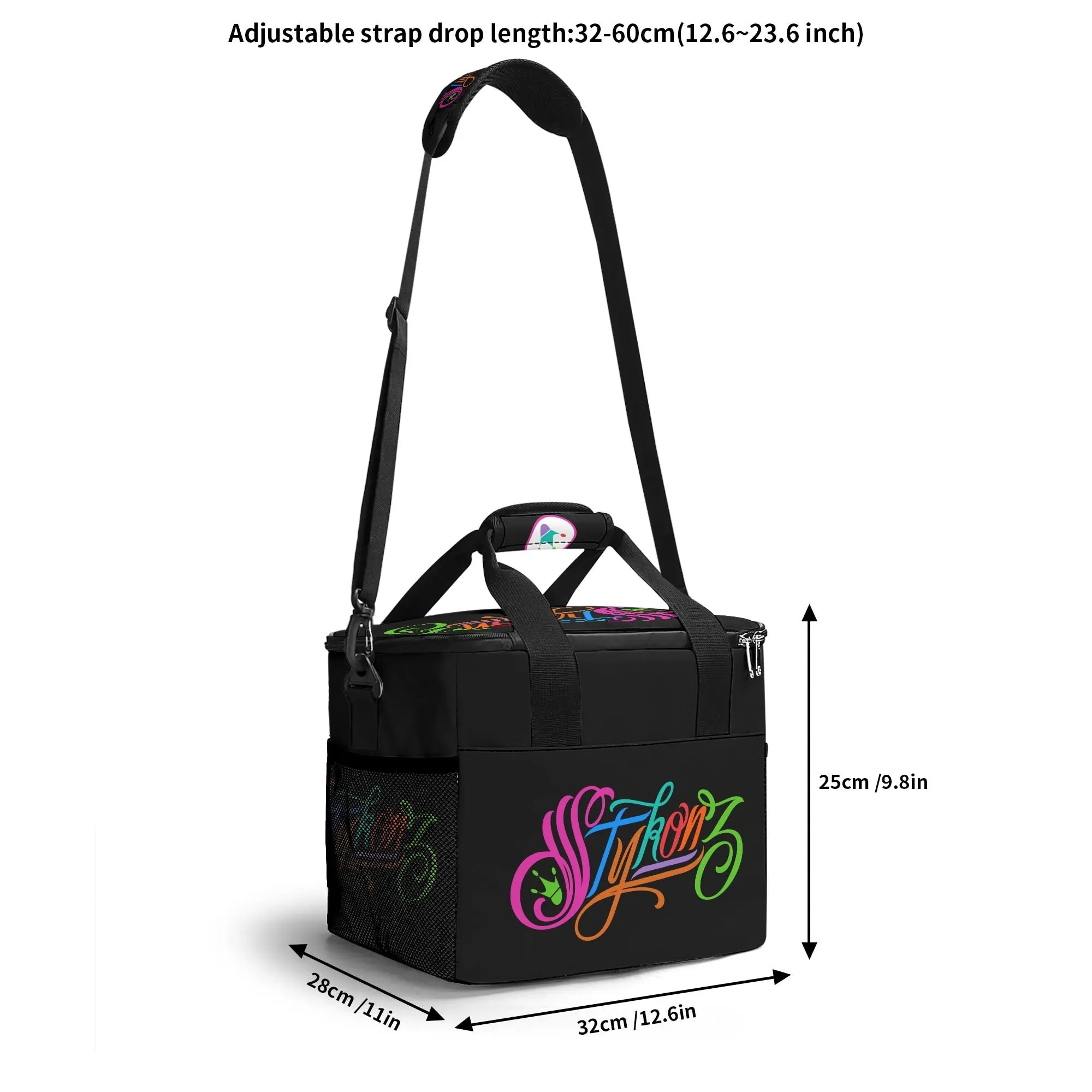 Graffiti Lunch Bag Picnic Bag feat Candy Scriptkonz on Black