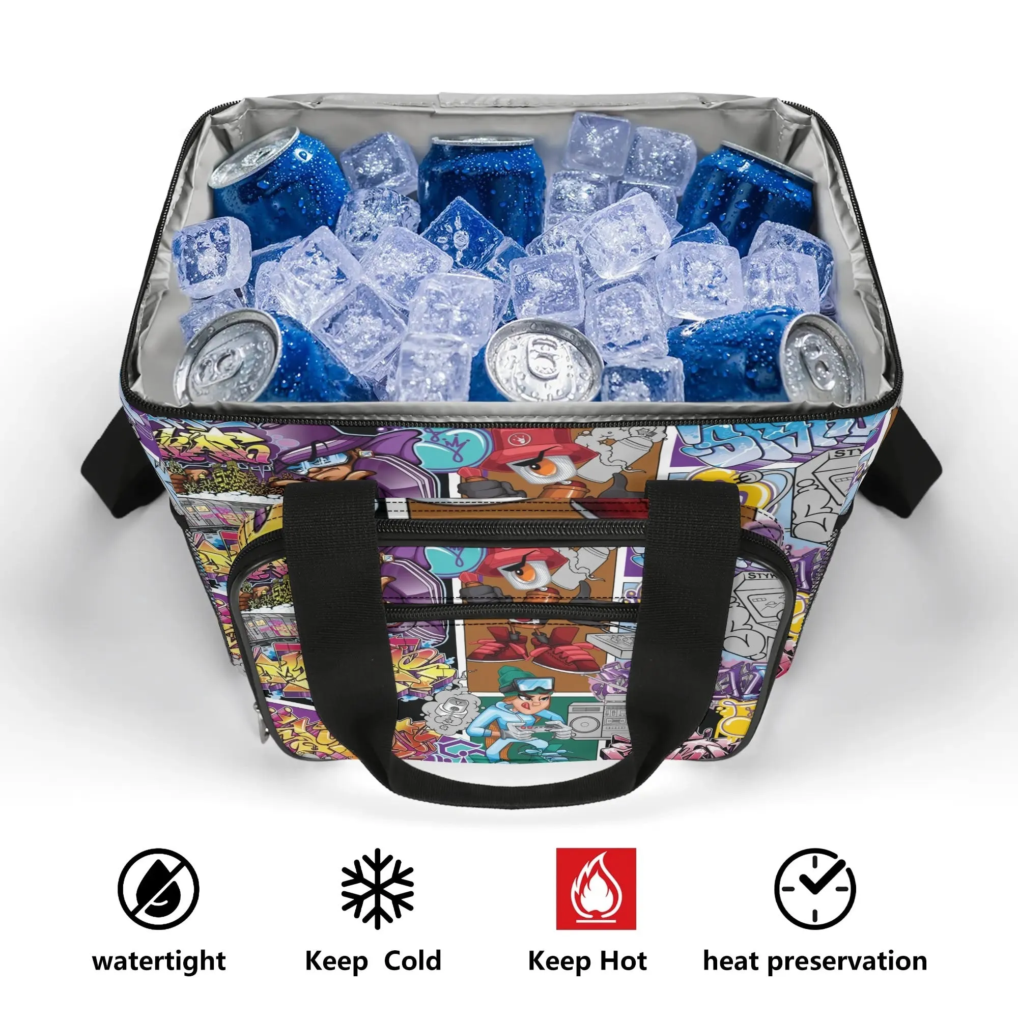Graffiti Lunch Bag Picnic Bag feat Comic Stykonz