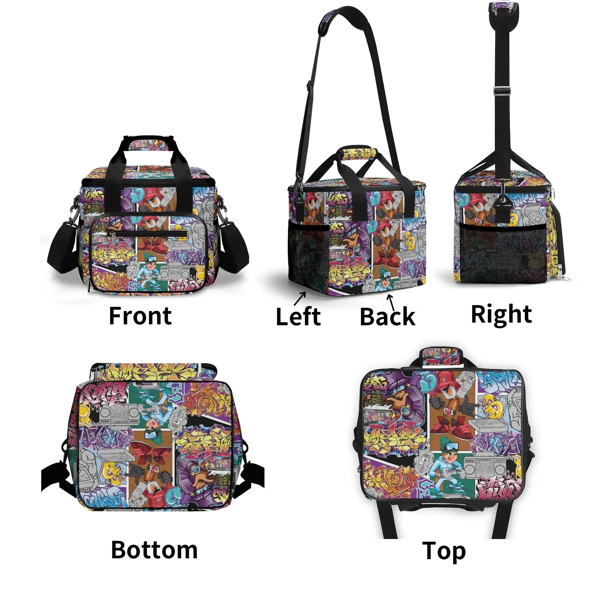 Graffiti Lunch Bag Picnic Bag feat Comic Stykonz