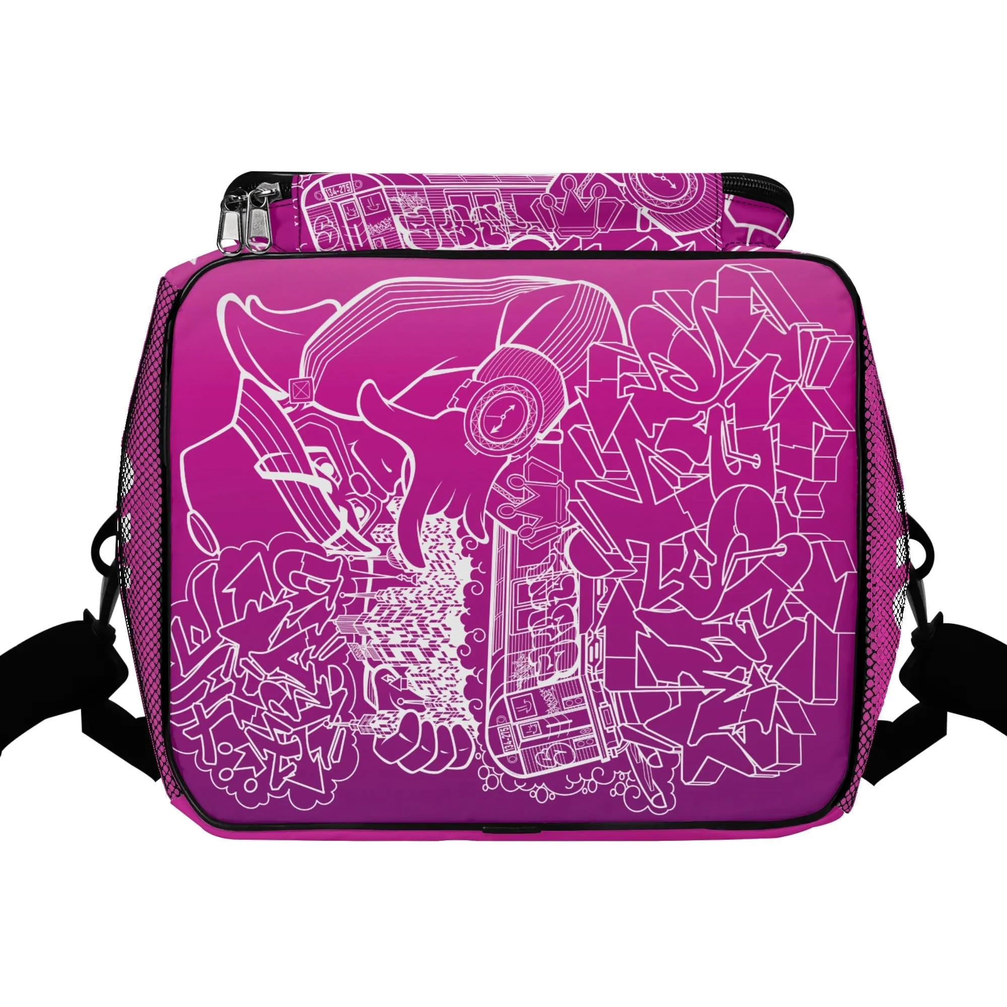 Graffiti Lunch Bag Picnic Bag feat Hot Pink Stykonz The Train Master